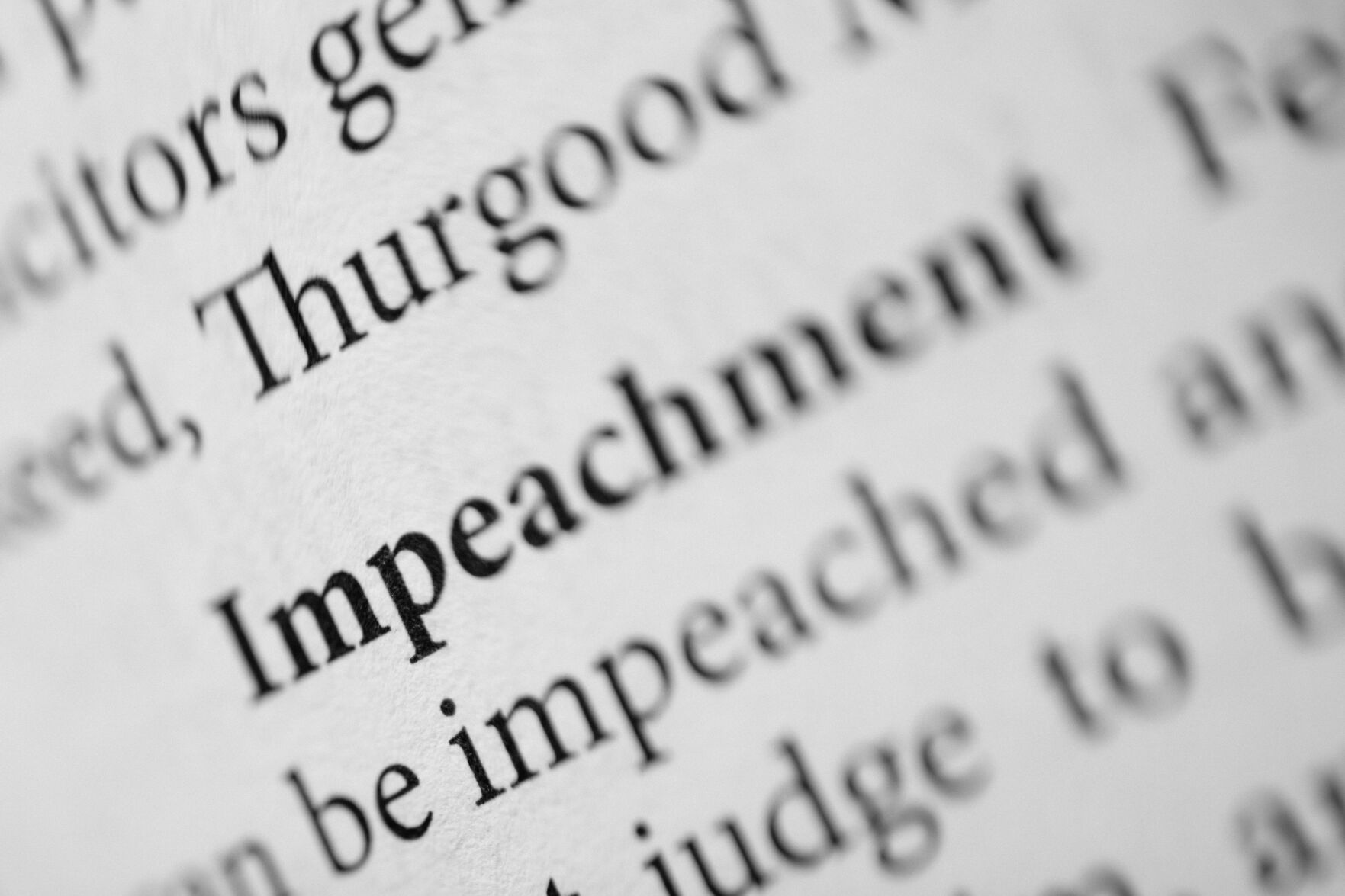 The word “impeachment” is seen in the AP Government and Politics textbook